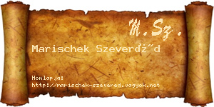 Marischek Szeveréd névjegykártya